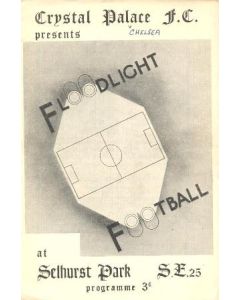 Crystal Palace vChelsea friendly match official programme 28/09/1953 Very Rare!