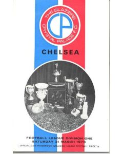 Crystal Palace vChelsea official programme 31/03/1973