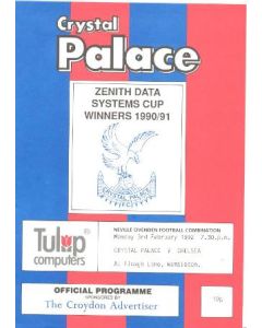 Crystal Palace v Chelsea official programme 03/02/1992
