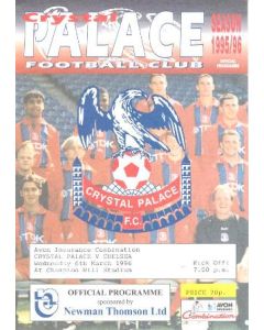 Crystal Palace v Chelsea official programme 06/03/1996