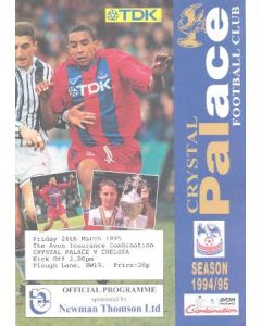 Crystal Palace vChelsea official programme 24/03/1995