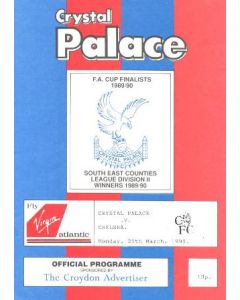 crysal palace v chelsea reserves football programme