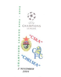 CSKA Moscow vChelsea Russian unofficial programme 02/11/2004 Champions League Group H, pirate