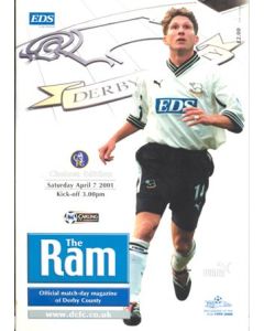 Derby County vChelsea official programme 07/04/2001