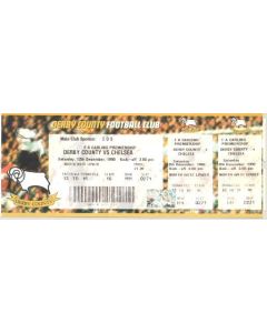 Derby County v Chelsea ticket 12/12/1998