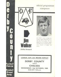 Derby County vChelsea official programme 02/10/1968