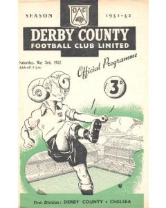 Derby County vChelsea official programme 03/05/1952
