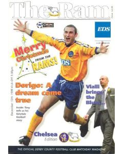 Derby County vChelsea official programme 12/12/1998