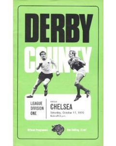 Derby County vChelsea official programme 17/10/1970