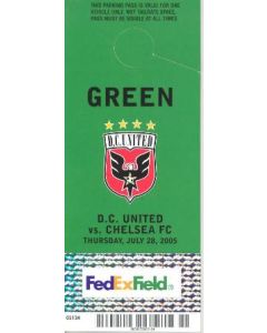 DC United V chelsea parking pass football memorbailia