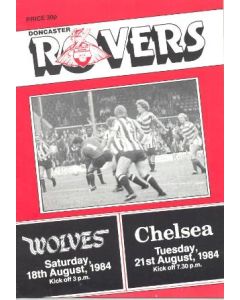 Doncaster Rovers vChelsea official programme 21/08/1984