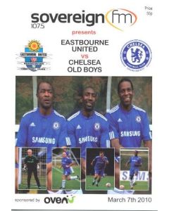 Eastbourne United vChelsea Old Boys official programme 07/03/2010