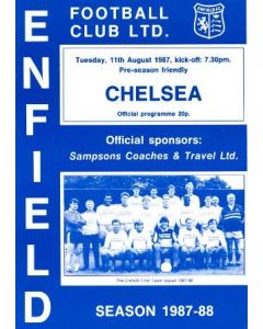 Enfield vChelsea official programme 11/08/1987