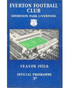 Everton vChelsea official programme 03/12/1955