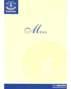 Everton v Chelsea menu in cover 07/12/2002