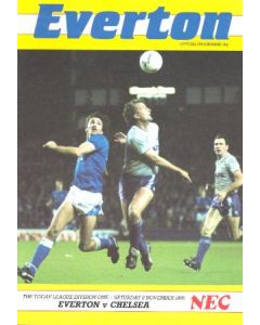 Everton vChelsea official programme 08/11/1986