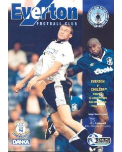 Everton vChelsea official programme 13/01/1996