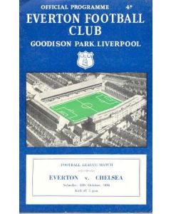 Everton vChelsea official programme 13/10/1956