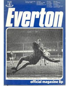 Everton v Chelsea official programme 17/04/1973