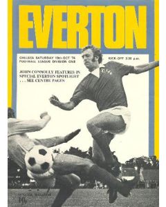 Everton vChelsea official programme 19/10/1974