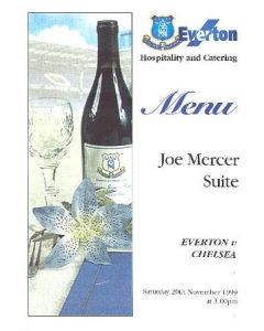 Everton v Chelsea menu 20/11/1999