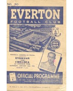 Everton vChelsea official programme 22/01/1949