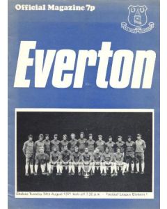 Everton vChelsea official programme 24/08/1971