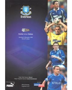 Everton v Chelsea official programme 25/11/2000 Premier League