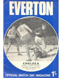 Everton vChelsea official programme 28/03/1970
