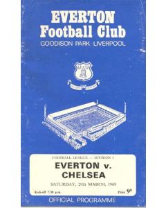 Everton vChelsea official programme 29/03/1969