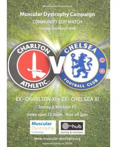 Ex-Charlton Athletic XI v Ex-Chelsea XI Official Programme 02/03/2008