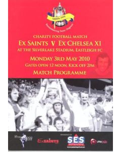 Ex Saints (Southampton) v ExChelsea XI official programme 03/05/2010 charity match Remembering Peter Osgood