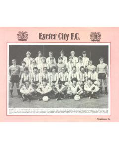 Exeter City vChelsea official programme 21/08/1981
