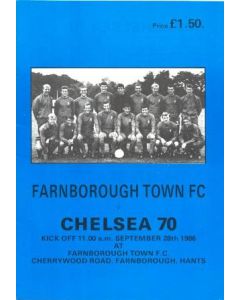 Farnborough vChelsea 70's official programme 28/08/1986