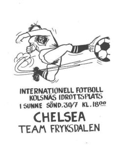 Team Fryksdalen vChelsea official programme 30/07/1989