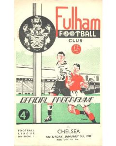Fulham vChelsea official programme 05/01/1952