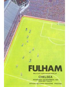 Fulham vChelsea official programme 06/11/1985
