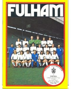 1977 Fulham V Chelsea football programme