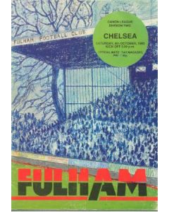 Fulham vChelsea official programme 08/10/1983