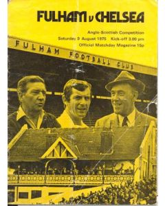 Fulham vChelsea official programme 09/08/1975, reduced price