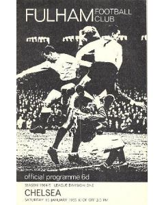 Fulham v Chelsea official programme 16/01/1965