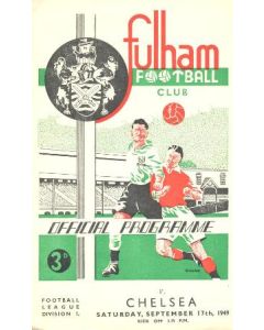 Fulham vChelsea official programme 17/09/1949