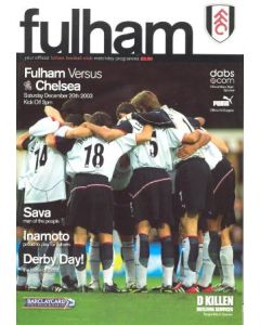 Fulham vChelsea Official Programme 20/12/2003
