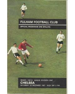 Fulham vChelsea official programme 23/12/1967