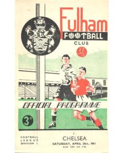 Fulham vChelsea official programme 28/04/1951
