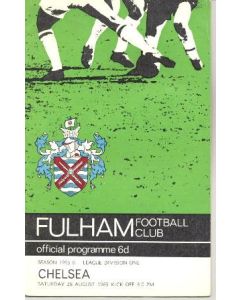 Fulham v Chelsea official programme 28/08/1965