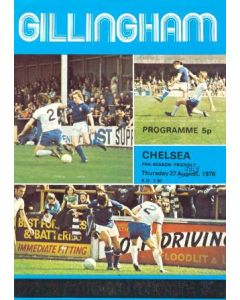 Gillingham vChelsea official programme 27/08/1978