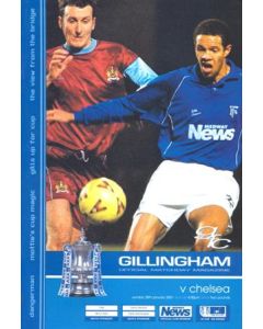 Gillingham vChelsea official programme 28/01/2001 F.A. Cup