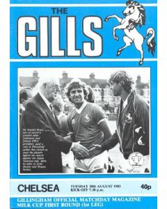 Gillingham vChelsea official programme 30/08/1983