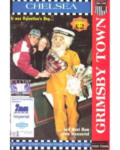 Grimsby Town vChelsea official programme 21/02/1996